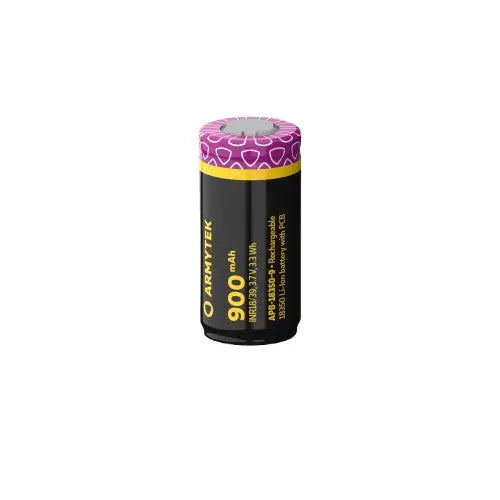 Batterie ARMYTEK 18350 900mAh - Li-Ion 3.7V - Protégée Circuit PCB NYCTALOPE