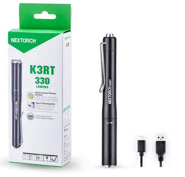 Lampe Nextorch K3RT - 330 Lumens - lampe tactique self défense NYCTALOPE