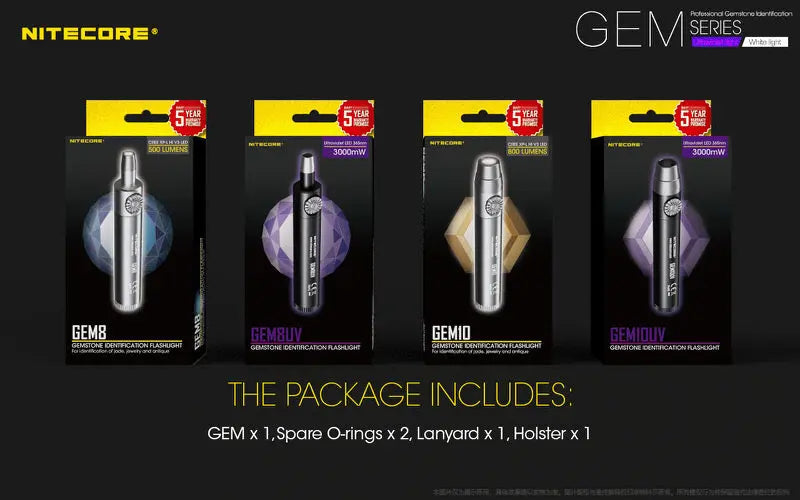 Lampe Nitecore GEM10UV – 3000mW 365nm Ultraviolet NYCTALOPE