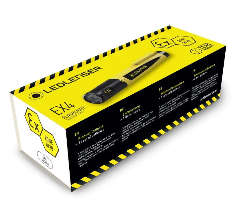 Lampe Torche LEDLENSER EX4 ex-zone 0/20 – série ATEX – 50 Lumens NYCTALOPE