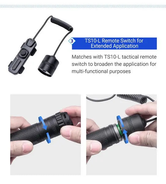 Lampe Torche Laser LEP Nextorch T10L - 520 Lumens rechargeable - Ultra longue portée NYCTALOPE