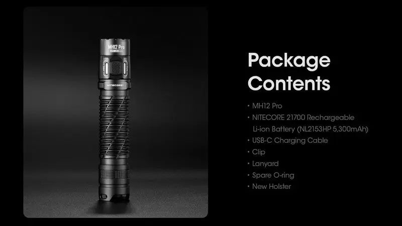 Lampe Torche Nitecore MH12 PRO – 3300 Lumens NYCTALOPE