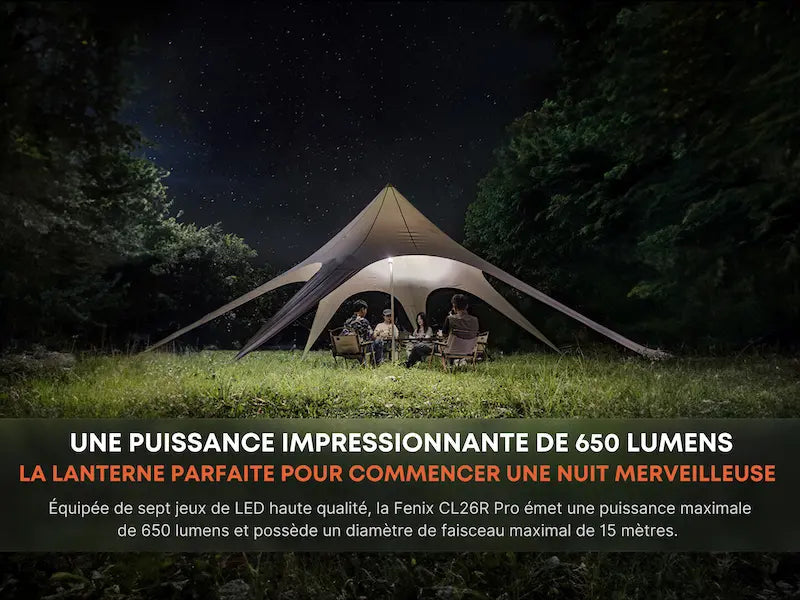 Lanterne Fenix CL26R PRO - 650 Lumens - Rechargeable - White NYCTALOPE