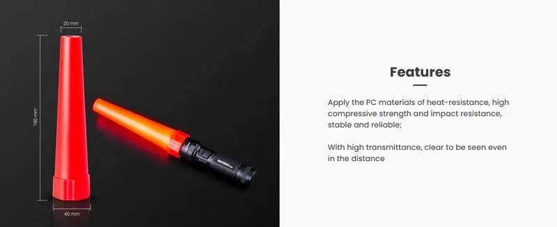 Nextorch cône diffuseur orange - traffic Wand NYCTALOPE