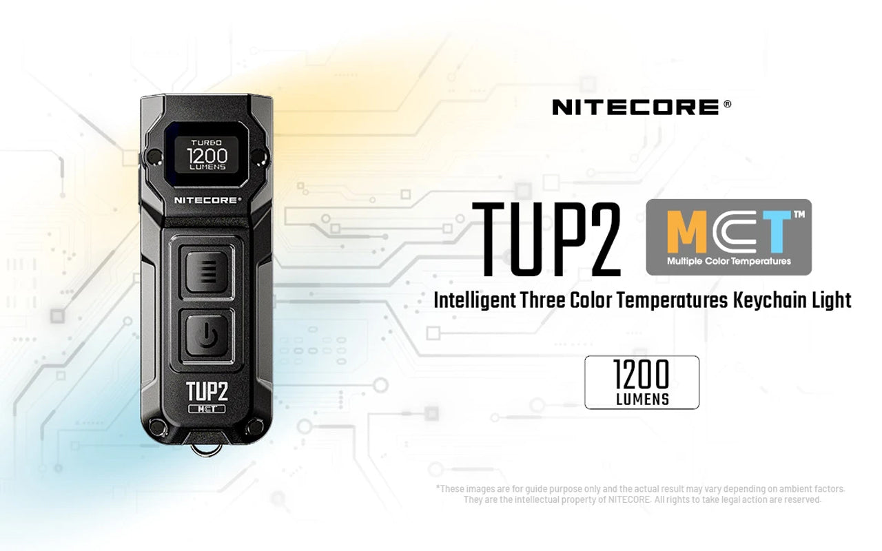 Lampe Nitecore TUP2 compacte – 1200 Lumens – Résistant IP54 eau poussière - Lampe porte clés NYCTALOPE