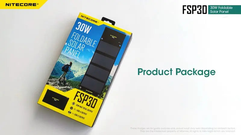 Panneau solaire pliable Nitecore FSP30 - 30W NYCTALOPE