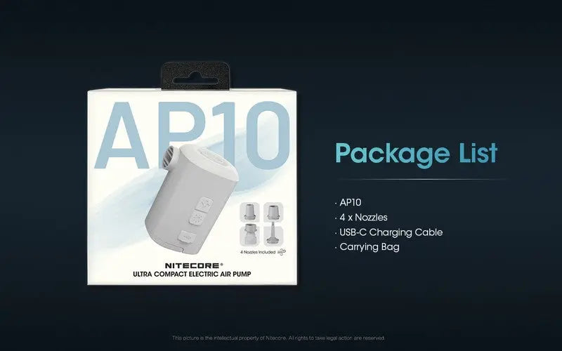 Pompe à air AP10 – 300 L/m – 4,5 kPa + Lanterne 300 Lumens – Rechargeable NYCTALOPE