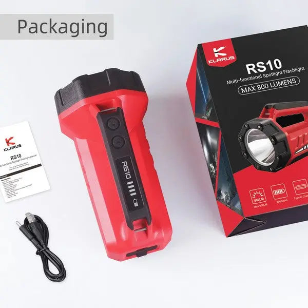 Projecteur de recherche Klarus RS10 – 800 Lumens – Rechargeable USB NYCTALOPE