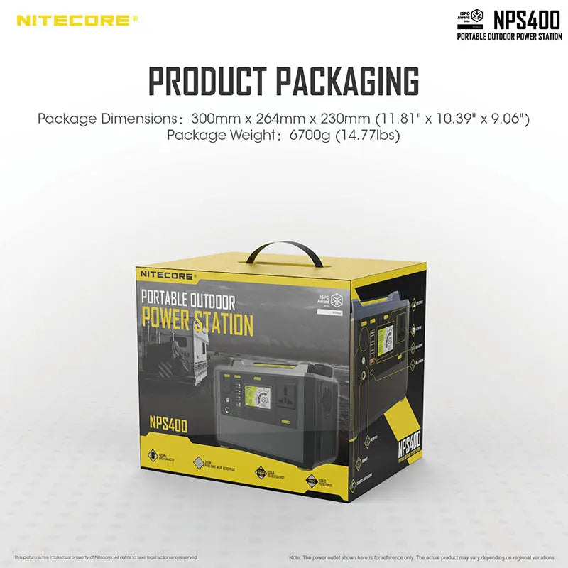 Station d'alimentation portable Batterie Nitecore NPS400 - 117000mAh NYCTALOPE