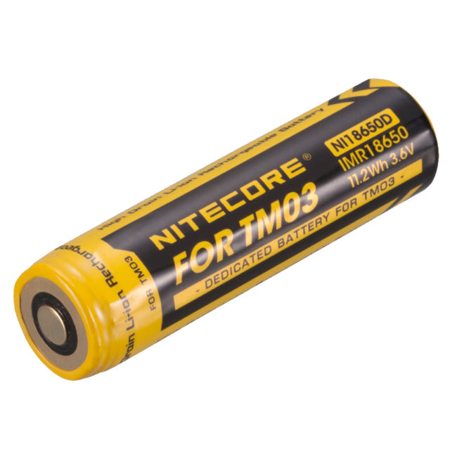 Batterie Nitecore NL18650D Li-Mn pour lampe Nitecore TM03 NYCTALOPE