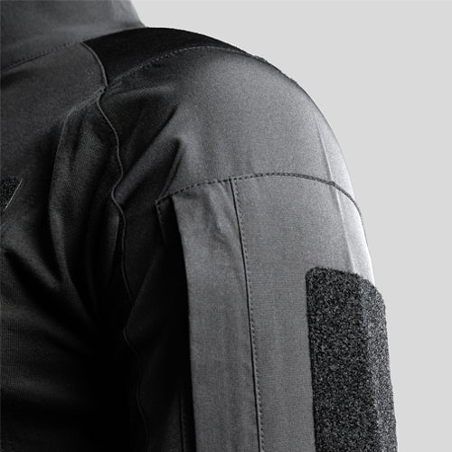 Chemise UBAS manches longues Sécurité Privée Noir GK SAFETEK - chemise professionnelle déperlante