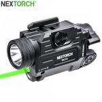 Lampe arme de poing Nextorch WL21G - 650Lumens + laser vert - Fixation sur rail