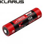Batterie Klarus 18GT-40 18650 4000mAh protégée - autonomie prolongée