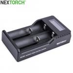 Chargeur Nextorch DC20 USB 2 baies Li-ion 21700, 18650, 18350,16340, 14500