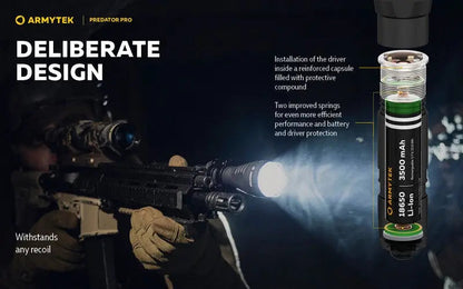Armytek Predator Pro Magnet USB Extended Set – 1500/1400 Lumens  NYCTALOPE  