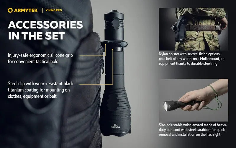 Armytek Viking Pro Magnet USB Extended Set – 2200/2050 Lumens  NYCTALOPE  