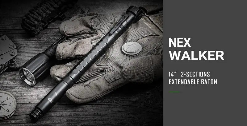 Bâton matraque télescopique Nextorch NEX Walker 14’’  NYCTALOPE  