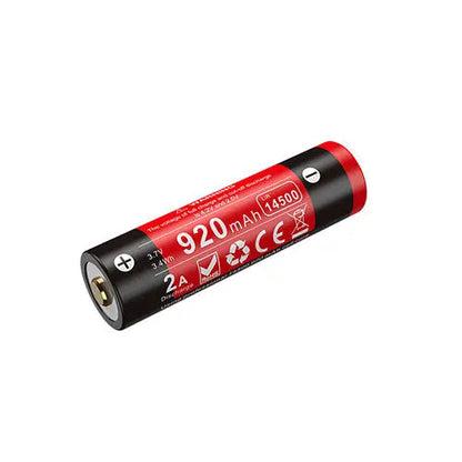 Batterie Klarus 14GT92UR 920mAh protégée rechargeable par Micro USB-C  NYCTALOPE  