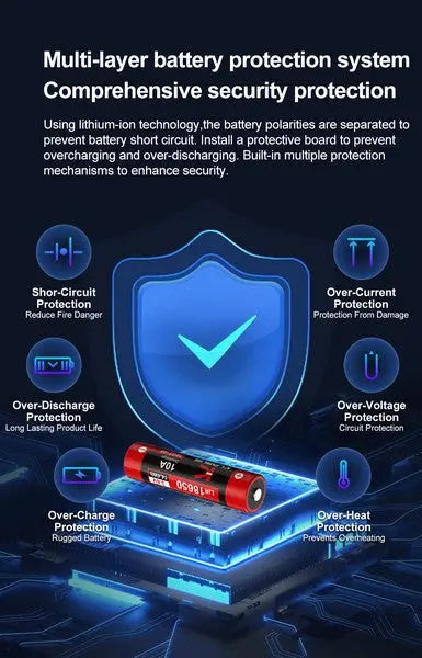 Batterie Klarus 18GT-40 18650 4000mAh protégée - autonomie prolongée  NYCTALOPE  