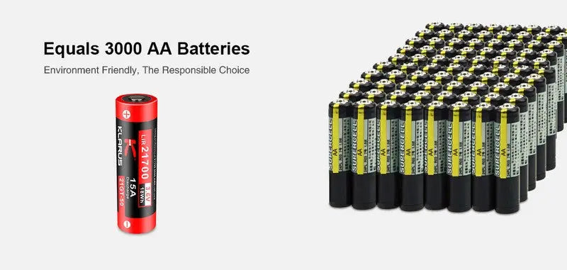 Batterie Klarus 21700 21GT-50 – 5000 mAh 3.6V protégée Li-ion - NYCTALOPE