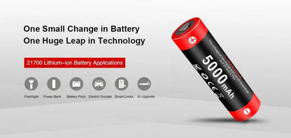 Batterie Klarus 21700 21GT-50 – 5000 mAh 3.6V protégée Li-ion - NYCTALOPE