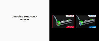Batterie Nextorch 18650 - 3400mAh 3.6V protégée Li-ion USB-C - NYCTALOPE