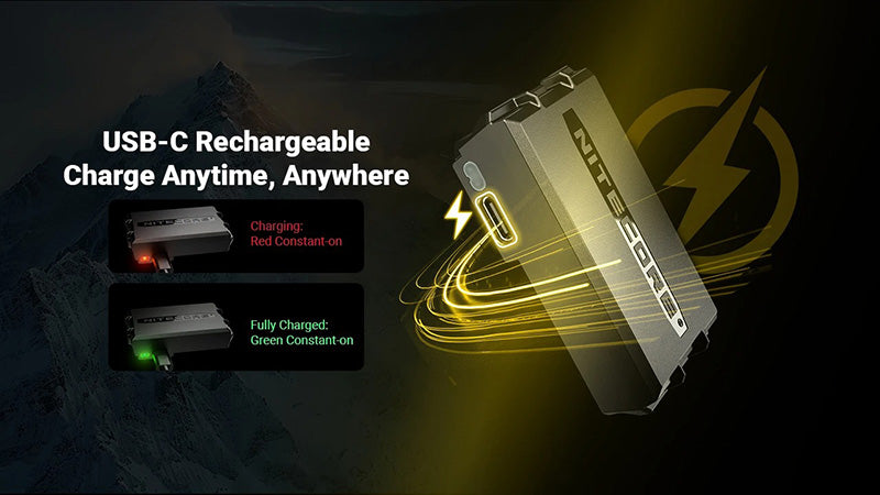 Batterie Li-ion Nitecore HLB2500 2500mAh - Basses Températures -40°C - USB-C - Pour HA27UHE/HA29UHE