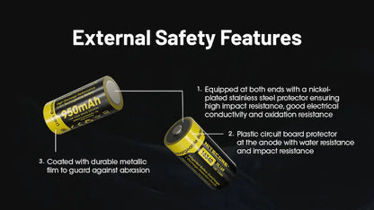 Batterie Nitecore NL169 rechargeable – 950mAh 3.6V protégée Li-ion  NYCTALOPE  