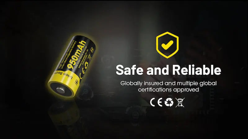 Batterie Nitecore NL169 rechargeable – 950mAh 3.6V protégée Li-ion  NYCTALOPE  