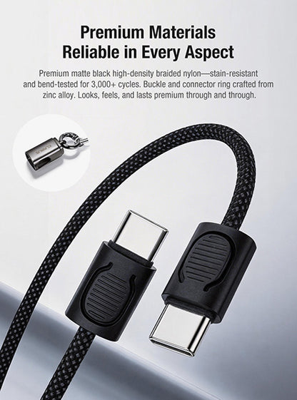 Câble USB-C dragonne Klarus KC01 65W - Transfert 480Mbps - Nylon Tressé