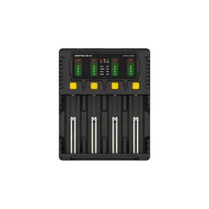Chargeur Armytek Uni C4 universel pour batterie Li-ion, IMR, Li-FePO4, Ni-MH, Ni-Cd, Ni-Zn - NYCTALOPE