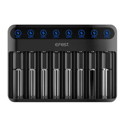 Chargeur EFEST Lush Q8 pour batteries Li-ion, IMR, Ni-MH, Ni-Cd, 21700, 18650, 16340 - NYCTALOPE