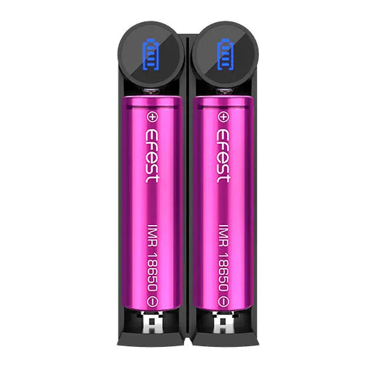Chargeur Efest SLIM K2 USB, 2 baies - Li-ion, IMR - NYCTALOPE