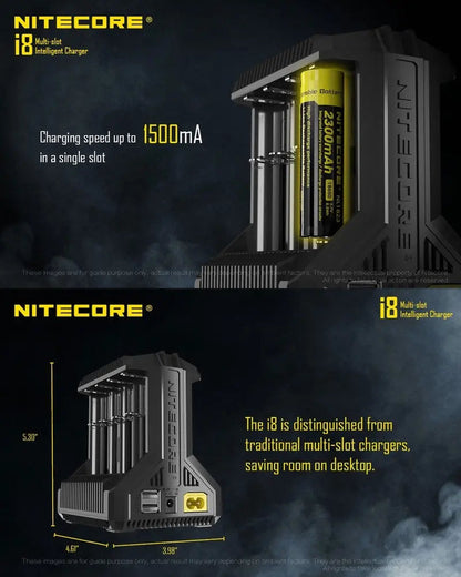 Chargeur Intellicharger Nitecore I8  NYCTALOPE  