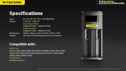 Chargeur Intelligent Nitecore Ci2  NYCTALOPE  