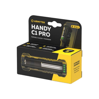 Chargeur Universel Armytek Handy C1 Pro USB-C - 2 en 1 - Powerbank - Li-Ion et Ni-MH