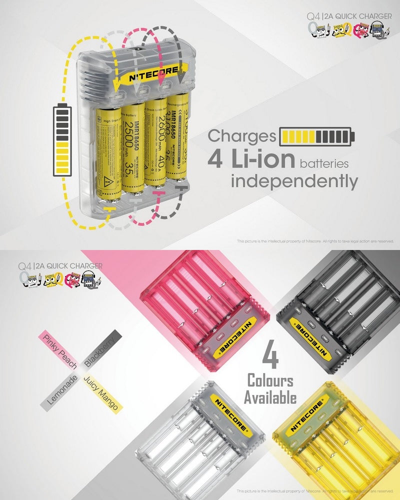 Nitecore Chargeur Q4  NYCTALOPE  