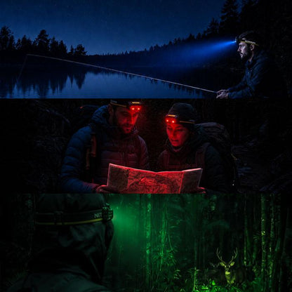 Nitecore HA19 Verte - Lampe frontale LED 600 lumens à 6 sources lumineuses