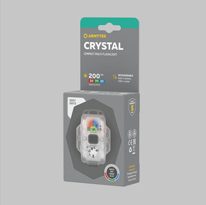 Lampe Armytek Crystal RGB – 200 Lumens Blanc + Rouge/Bleu/Vert  NYCTALOPE  