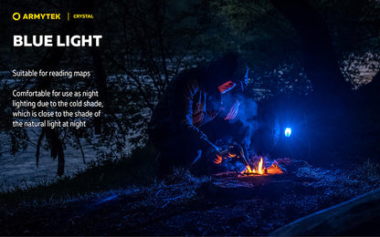 Lampe Armytek Crystal RGB – 200 Lumens Blanc + Rouge/Bleu/Vert  NYCTALOPE  