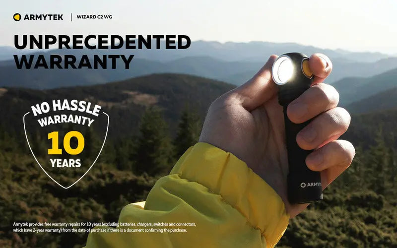 Lampe Frontale Armytek Wizard C2 WG – 1100 Lumens White / 400 Lumens Vert  NYCTALOPE  