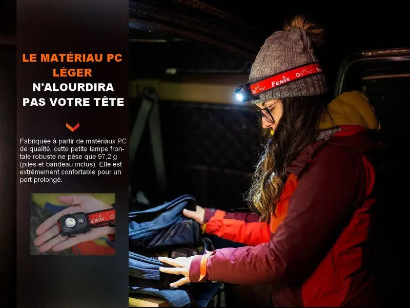 Lampe Frontale Fenix HL16 – 450 Lumens  NYCTALOPE  