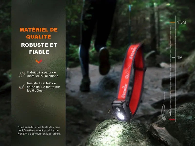 Lampe Frontale Fenix HL16 – 450 Lumens  NYCTALOPE  