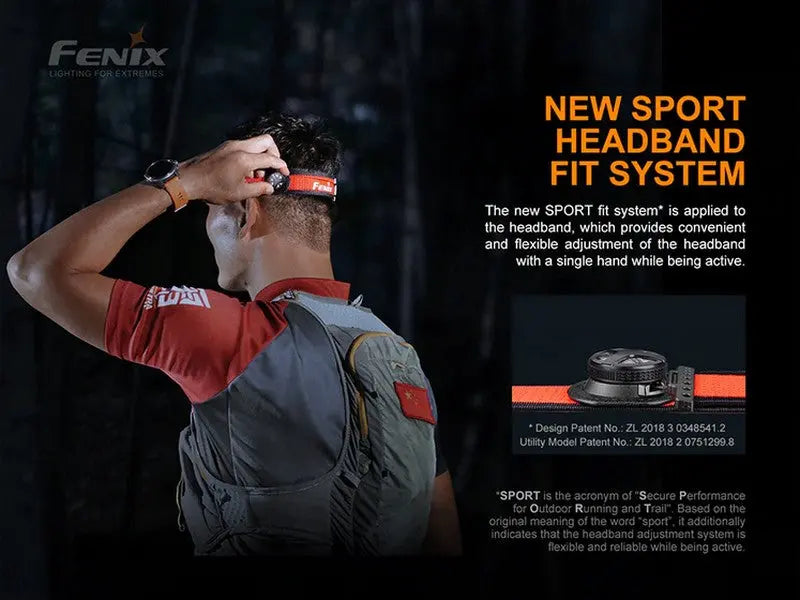 Lampe Frontale Fenix HL18R-T - 500 Lumens - Ultralégère Running Trail  NYCTALOPE  