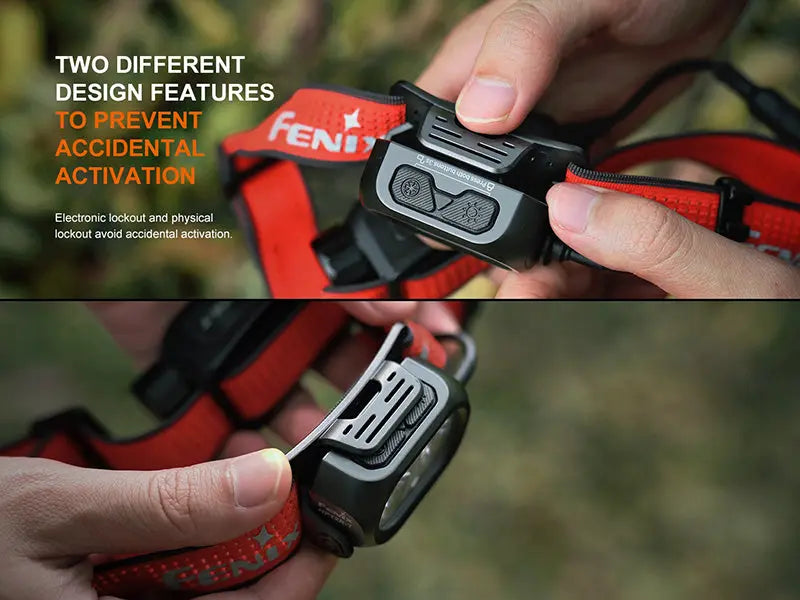 Lampe Frontale Fenix HP12R-T 1300 Lumens - Trail Running - Triple Sources Lumineuses - USB-C  NYCTALOPE  