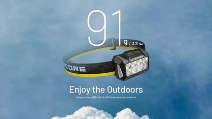 Lampe Frontale Nitecore HA25 UHE 800 Lumens - 3 températures de couleur - Double alimentation  NYCTALOPE  