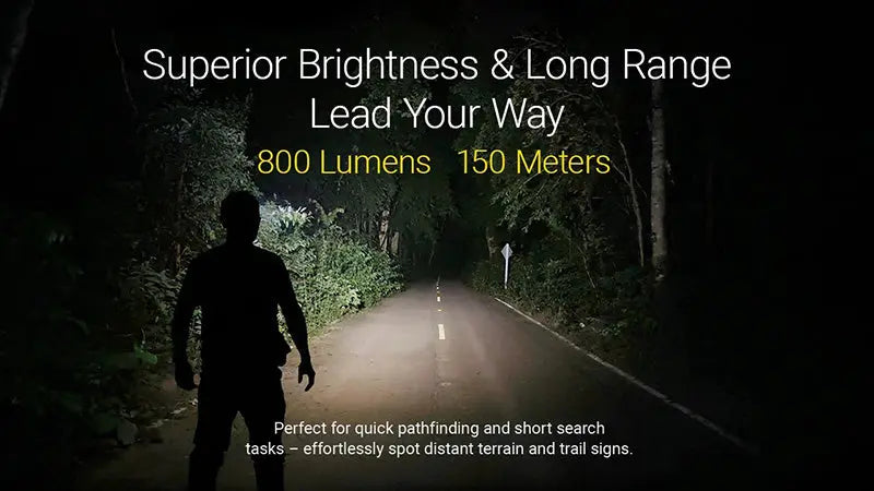 Lampe Frontale Nitecore HA27 UHE 800 Lumens - 3 températures de couleur - Triple alimentation  NYCTALOPE  
