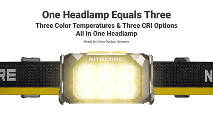 Lampe Frontale Nitecore HA29 UHE 1200 Lumens - Triple Température de Couleur - Basses Températures -40°C - Batterie HLB2500