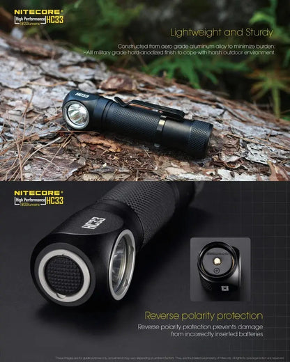 Lampe Frontale Nitecore HC33 – 1800 Lumens  NYCTALOPE  