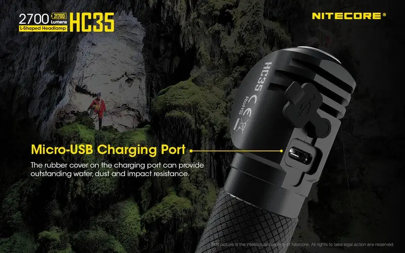Lampe Frontale Nitecore HC35 – 2700 Lumens  NYCTALOPE  